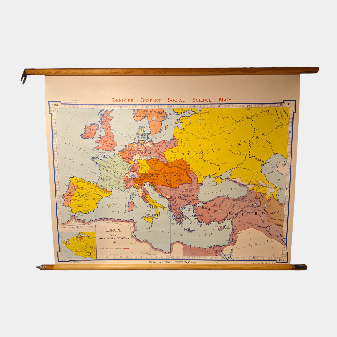 Kart 07 Skoleplansje Europa 1815