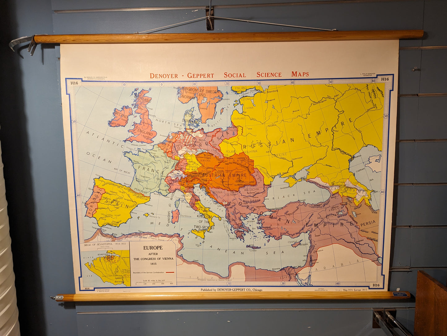 Kart Skoleplansje Europa 1815 07