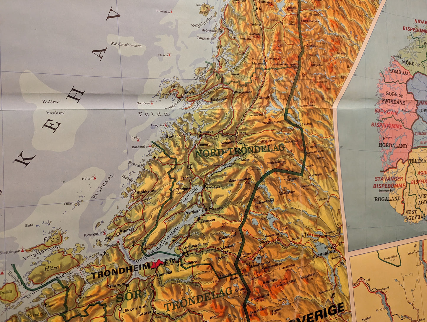 Kart 20 Norge stort 1975
