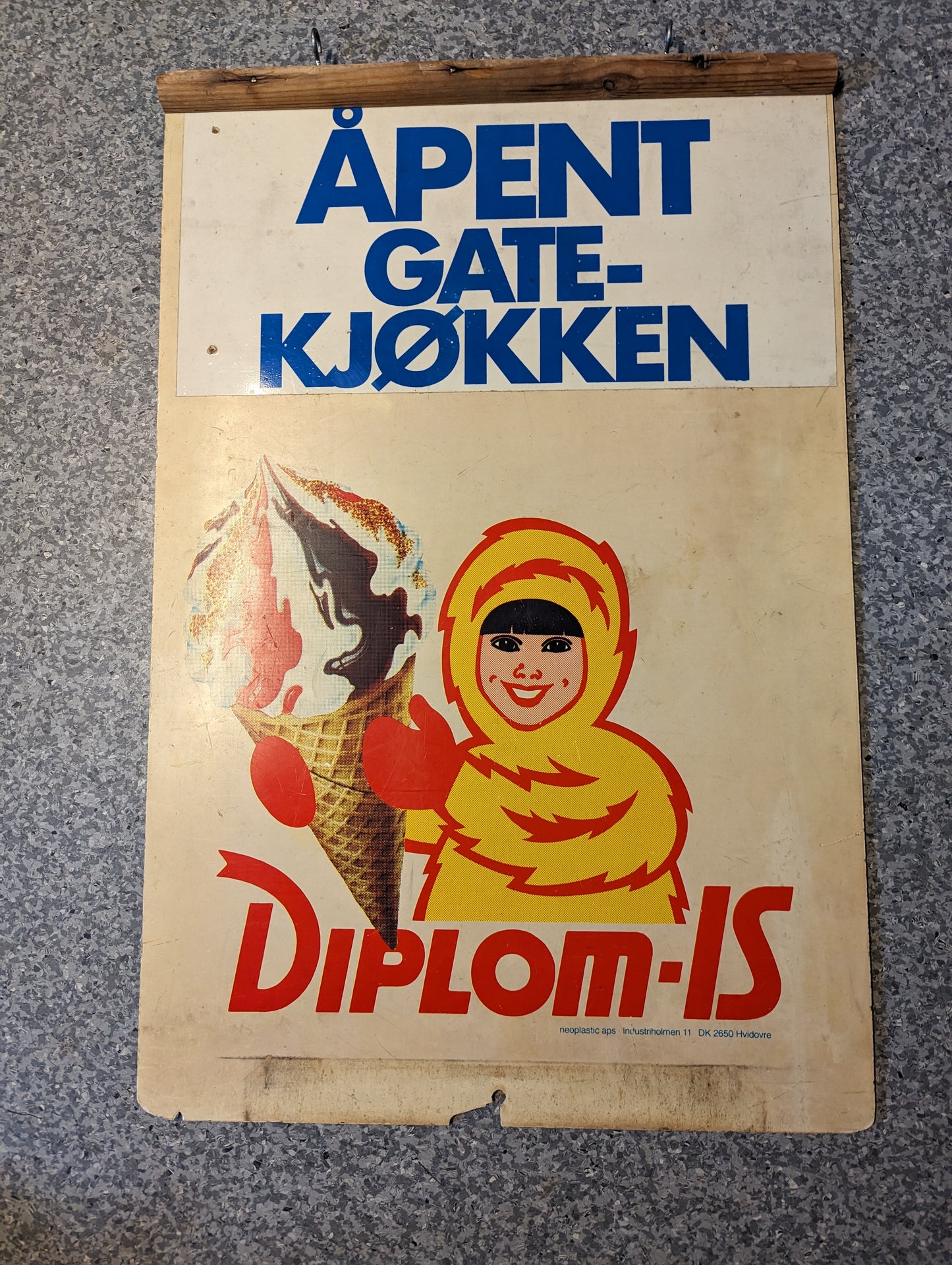 Reklameskilt Diplom-Is 1970