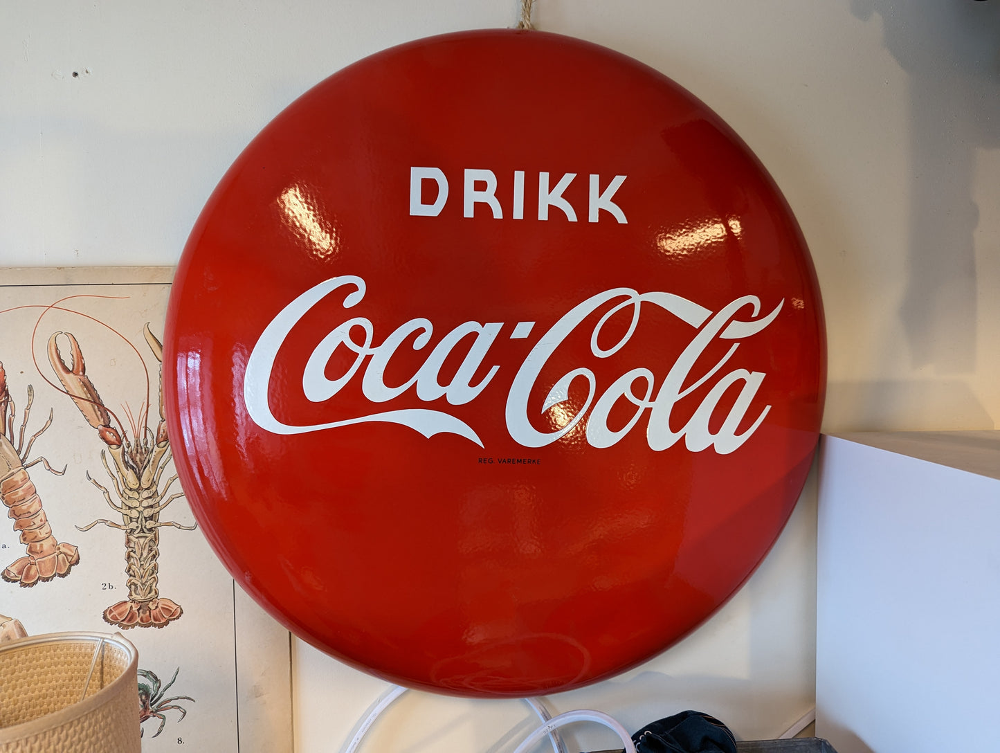 Skilt emalje Coca-Cola Ø60