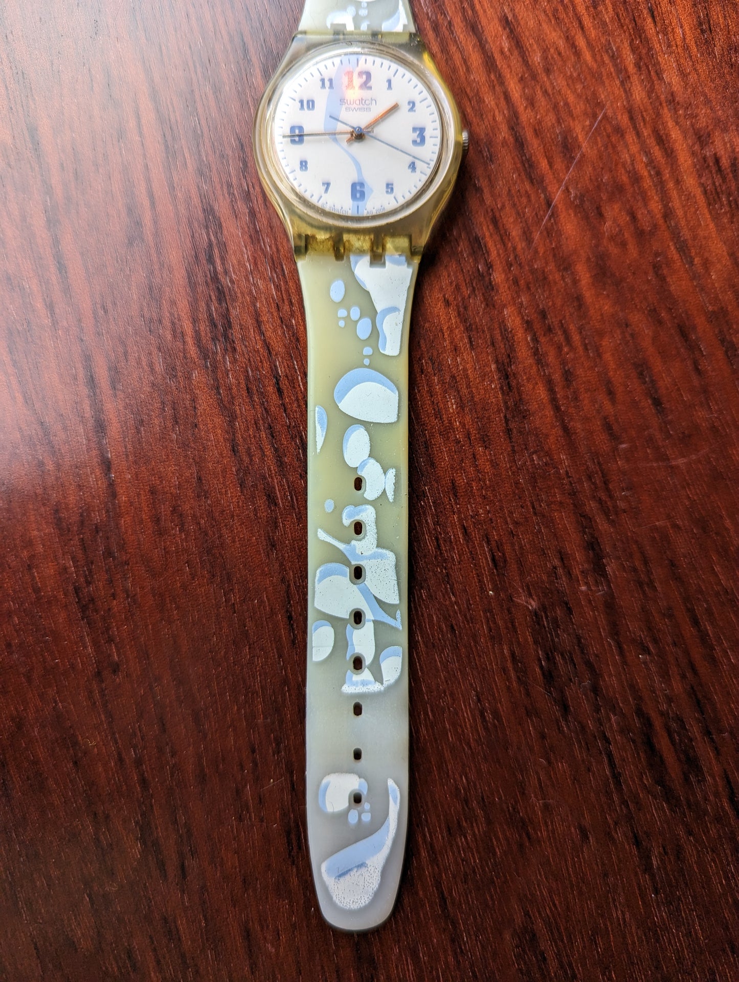 Klokke SWATCH hvit blå