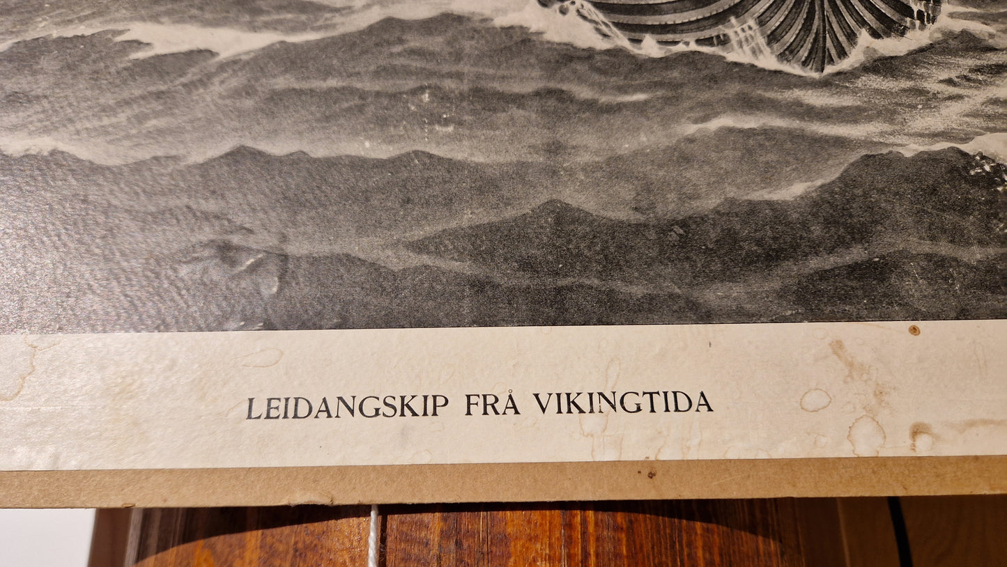 Skoleplansje Leidangskip fra Vikingetida