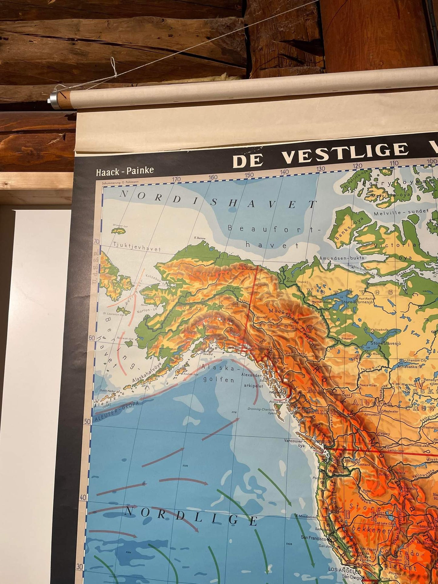 Skolekart vintage vestlige verdensdeler