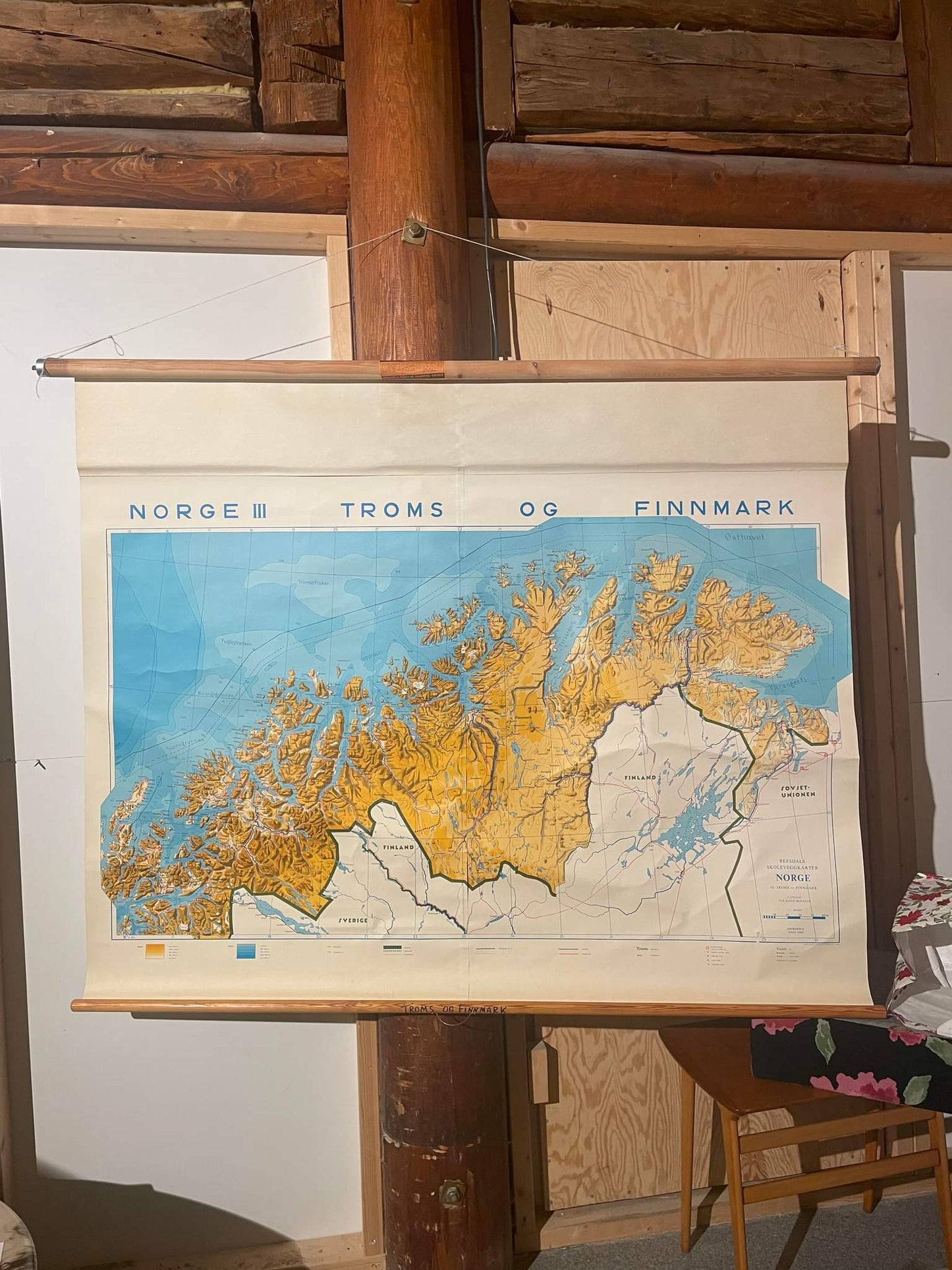 Skolekart vintage Troms & Finnmark 1968
